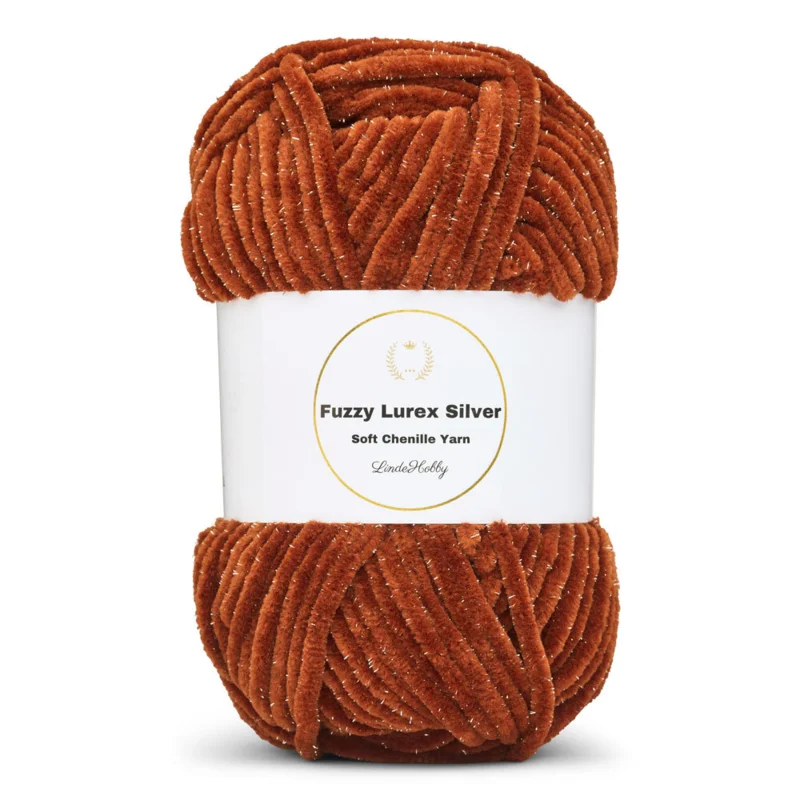 LindeHobby Fuzzy Chenille Silver Lurex